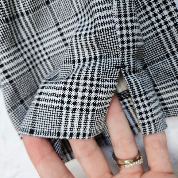 Old Navy Career Wear Business Plaid Pants Black White Size 0 High Rise Cropped - Picture 8 of 12